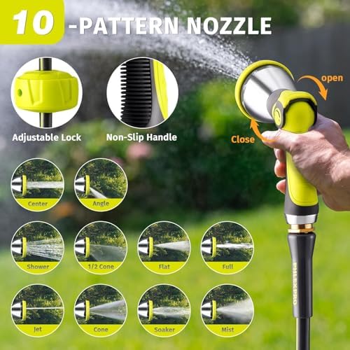75 FT x 5/8" Retractable Garden Hose Reel with 3/4" Brass Fitting - Image 3