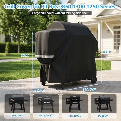 Utheer 600D Waterproof Grill Cover for Pit Boss Navigator 850 1300 1250 - Image 2