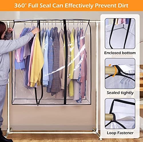 MISSLO 1 Pack 40" Garment Cover + 3 Pack 60" Garment Bags - Image 6