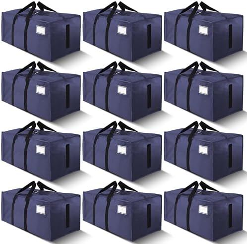 HOMESURE Supports 200lbs Heavy Duty Moving Bags - Strong Zipper & Wrap-Around Handles - Water-Resistant Storage Totes, Durable Alternative to Moving Boxes - 12 Pack - Blue by testVendor01-gamma