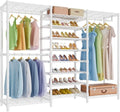 VIPEK S3 Freestanding Clothes Rack with 8-Tier Shoe Shelves, White by VIPEK