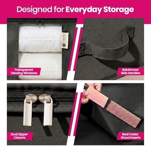 Storage Bags for Comforter, Clothes & Bedding Sets With Cedar Protection - Image 5