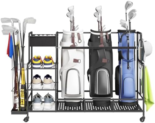 Lifewit Golf Bag Organizer with Wheels and Shoe Rack by Lifewit