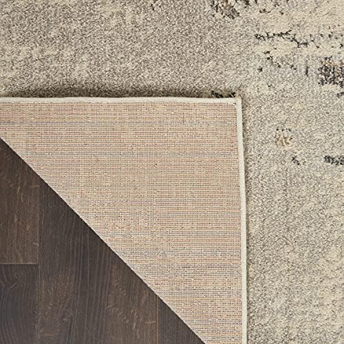 Nourison Home Celestial Modern Abstract Ivory/Grey 2'2" x 7'6" Area -Rug, Easy -Cleaning, Non Shedding, Bed Room, Living Room, Dining Room, Kitchen (2x7) - Image 2