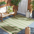 SAFAVIEH Courtyard Outdoor Square Rug 7'10", Green & Beige CY6062-244 by Unknown