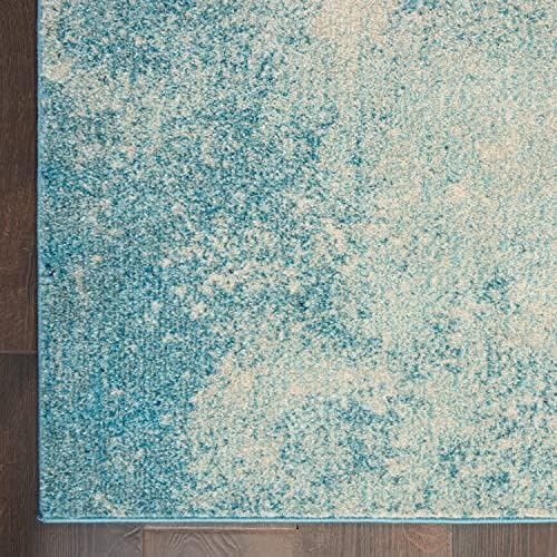 Nourison Home Passion Navy/Light Blue 2'2'' x 10' Area-Rug, Modern, Abstract, Easy-Cleaning, Non Shedding, Bed Room, Living Room, Dining Room, Kitchen, (10' Runner) - Image 4