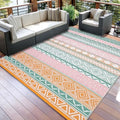 GAOMON Outdoor Rug 10x20 ft Waterproof Reversible Patio Carpet, Extra Large Plastic Straw Outdoor Rug for Deck, Backyard, RV & Camping, UV Resistant Indoor Outdoor Area Rug by GAOMON