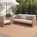 SAFAVIEH Washable Rug Outdoor Courtyard Collection - 8' x 11', Natural & Cream, Non-Shedding & Easy Cleaning, Ideal for Patio, Backyard, Mudroom (CY8521-03012) by Unknown