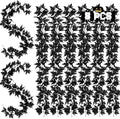 Helimoto 8 Pack Halloween Garland Outdoor, 47.2 FT Black Autumn Leaves Garland, Artificial Hanging Fall Decorations for Home, Fall Garlands for Autumn Thanksgiving Halloween Decor Wedding Party Mantle by Helimoto