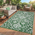 Outdoor Rugs Boho Large Outdoor Rug 9x18 Plastic Carpet RV Mat Carpet for Patio, Outside Entry, Backyard, Deck, Bench, Picnic, Camper，Green by Unknown