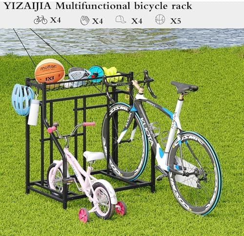 Garage Bike Rack Storage 3 bikes Stand Organizer Adjustable Holds - Image 3