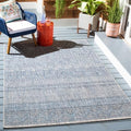SAFAVIEH Washable Rug Outdoor Courtyard Collection - 6'7" x 9'6", Grey & Navy, Non-Shedding & Easy Cleaning, Ideal for Patio, Backyard, Mudroom (CY8196-36812) by Unknown
