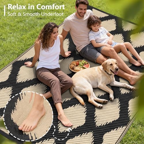 COOLTOP Outdoor Rug 9x12, Waterproof Outdoor Rugs 9x12 for Patios Clearance - Image 3