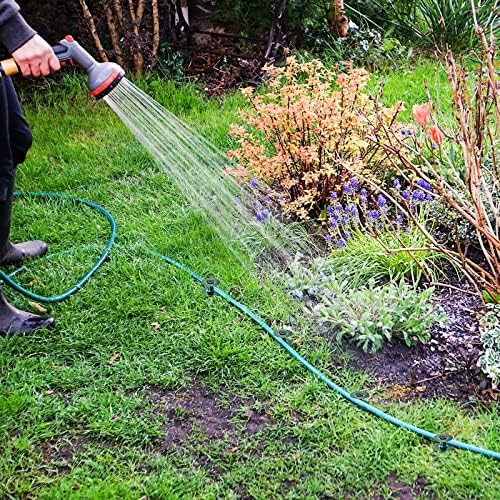 Chumia Garden Hose Guide Stakes, 10 Inch Metal Spike, Dark Green, 12 Pieces - Image 5