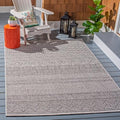 SAFAVIEH Washable Rug Outdoor Courtyard Collection - 5'3" x 7'7", Ivory & Black, Non-Shedding & Easy Cleaning, Ideal for Patio, Backyard, Mudroom (CY8196-53712) by Unknown