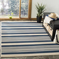 SAFAVIEH Courtyard Outdoor Area Rug 5'3"x7'7", Navy & Beige CY6062-268 by Unknown