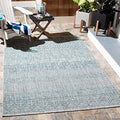 SAFAVIEH Courtyard Collection 8' x 10' Grey / Teal CY8196 Indoor/ Outdoor Waterproof Easy Cleaning Patio Backyard Mudroom Area Rug by Unknown