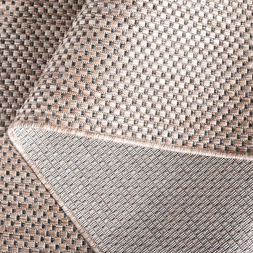 SAFAVIEH Courtyard Collection 2'3" x 20' Natural/Black CY8521 Indoor/ Outside Waterproof Easy cleansingPatio Backyard Mudroom Runner Mat - Image 7