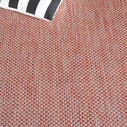 SAFAVIEH Courtyard Outdoor Area Rug 9x12, Large Red & Beige CY8521-36521 - Image 4