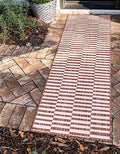 Unique Loom Outdoor Collection Classic Stripes, Transitional Indoor & Outdoor Area Rug, Rectangular 2' 0" x 6' 0", Red/Ivory by UniqueLoom