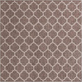 Unique Loom Outdoor Trellis Collection Area Rug - Trellis (Square 10' 8" x 10' 8", Brown/ Ivory) by UniqueLoom