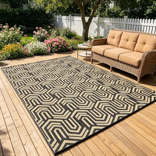 GAOMON Outdoor Rug 9x12 ft Waterproof Reversible Patio Rug by GAOMON