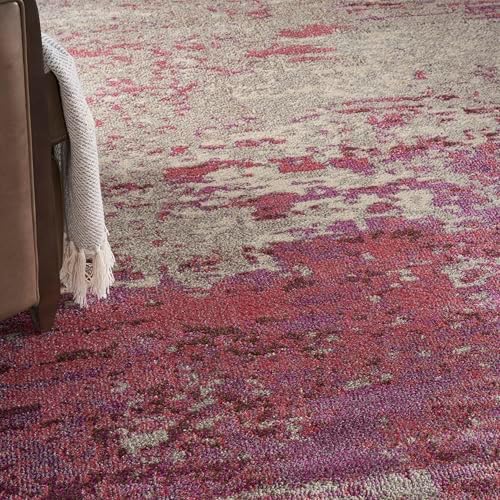 Nourison Home Celestial Modern Abstract Ivory/Pink 10' x 14' Area Rug, Easy Cleaning, Non Shedding, Bed Room, Living Room, Dining Room, Kitchen (10x14) - Image 6