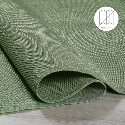 Fab Habitat Ombre Outdoor Rug - Waterproof, Fade Resistant, Crease-Free - Premium Recycled Plastic - Striped - Patio, Porch, Deck, Balcony - Big Sur - Green - 6 x 9 ft - Image 5