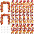 Helimoto Fall Outdoor Garland, 8 Pack 47.2 FT Hanging Fall Garland, Artificial Maple Indoor Autumn Leaves Garlands, Fall Decorations for Home Thanksgiving Decor Wedding Party Wall Fireplace Mantle by Helimoto