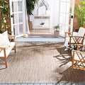 SAFAVIEH Washable Rug Outdoor Courtyard Collection - 5'3" Square, Natural & Black, Non-Shedding & Easy Cleaning, Ideal for Patio, Backyard, Mudroom (CY8521-37312) by Unknown