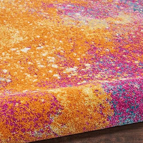 Nourison Home Passion Sunburst 2'2" x 12' Area Rug - Easy Clean, Non Shedding, Bed Room, Living Room, Dining Room, Kitchen (12' Runner) - Image 6