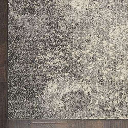 Nourison Home Passion Charcoal/Ivory 6'7'' x 9'6'' Area-Rug, Modern, Abstract, Easy-Cleaning, Non Shedding, Bed Room, Living Room, Dining Room, Kitchen, (7' x 10') - Image 6