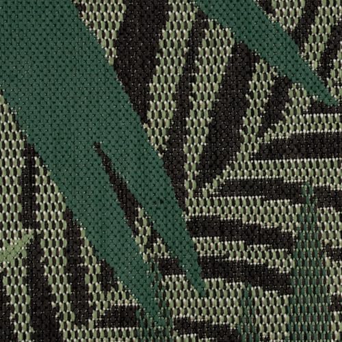 Paco Home Indoor & Outdoor Rug Flat-Weave Jungle Floral Palm Trees Design Black Green, Size: 3' x 5' - Image 2