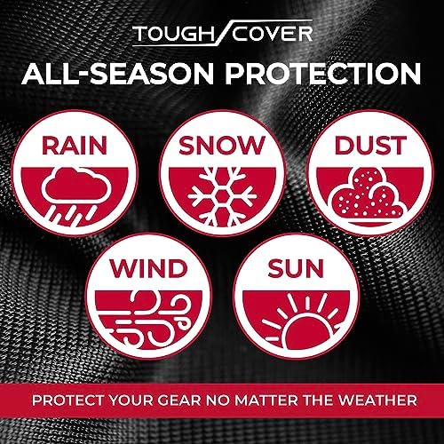 Tough Cover Zero-Turn Mower Cover, Premium 600D, Waterproof, Black - Image 5