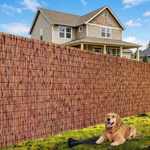 Privacy Fence Screen, Bamboo Reed Fencing Panels UV-Anti, Natural Bamboo Fence Rolls for Patio Balcony Garden Backyard Indoor Outdoor Decor Pool Side 1/2/3/4/5/6/7/8 Feet High(3' H x 50' L) by Unknown