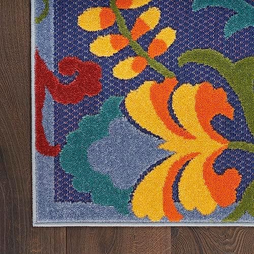 Nourison Home Aloha Navy Multicolor 2'8" x 4' Area Rug - Easy Clean, Non Shedding, Bed Room, Living Room, Dining Room, Kitchen (3' x 4') - Image 5