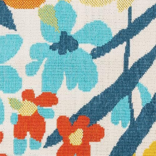Gertmenian Premium Indoor/Outdoor Loop Area Rug - 5x7 Standard, Durable, Easy-Cleaning & Non-Shedding, Ideal for High Traffic Areas in Deck Patio or Mudroom - Floral Leafs, Multi, 19482 - Image 6