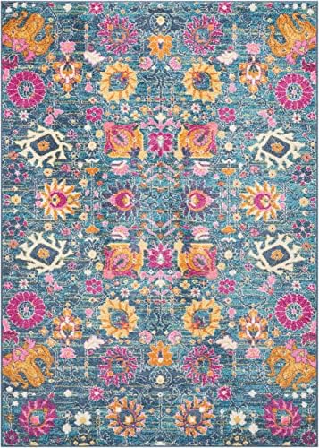 Nourison Home Passion Denim 6'7" x 9'6" Area -Rug, Boho, Moroccan, Bed Room, Living Room, Dining Room, Kitchen, Easy -Cleaning, Non Shedding, (7' x 10') - Image 5