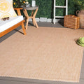 SAFAVIEH Washable Rug Outdoor Courtyard Collection - 5'3" x 7'7", Natural & Cream, Non-Shedding & Easy Cleaning, Ideal for Patio, Backyard, Mudroom (CY8521-03012) by Unknown