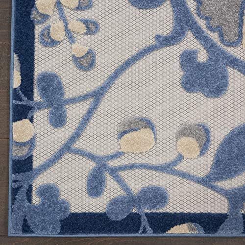 Nourison Home Aloha Blue Grey 2'8" x 4' Area Rug - Easy Clean, Non Shedding, Bed Room, Living Room, Dining Room, Kitchen (3' x 4') - Image 4
