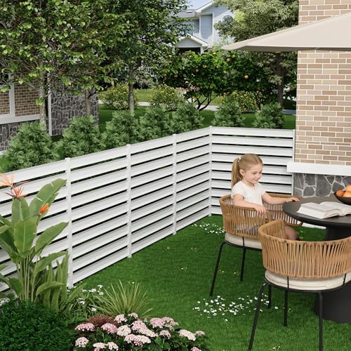 42” H x 38” W Air Conditioner Fence 1 Panels, Metal Privacy Fence Panels, Pool Equipment Enclosure, Trash Can Screens Fence Kit for Outside, Backyard, Patio, Garden(White) - Image 6