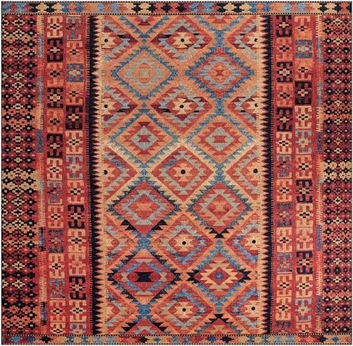 Unique Loom Outdoor Tribal Collection Area Rug - Tortuguero (12' Square Multi/Blue) - Image 2