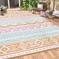 Lahome Outdoor Rug 8x10 Patio Waterproof, Outdoor Plastic Straw Camping Rug by Lahome