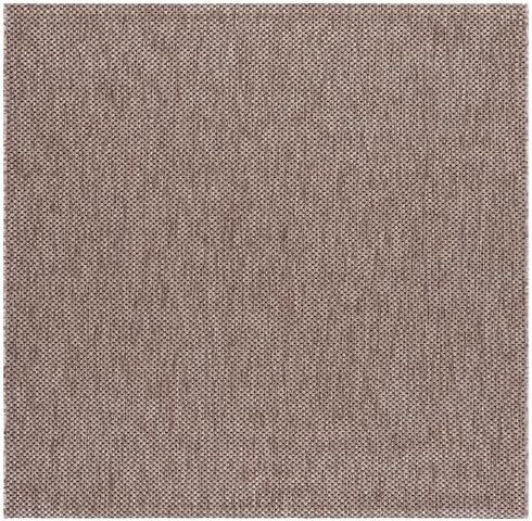 SAFAVIEH Washable Rug Outdoor Courtyard Collection - 9' Square, Natural & Black, Non-Shedding & Easy Cleaning, Ideal for Patio, Backyard, Mudroom (CY8521-37312) - Image 2