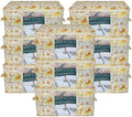 Kuber Industries Foldable Underbed Storage Bag|Organizer For Clothes Large|Non-Woven Comforter, Blanket Cover|Metalic Print & Side Handle|Pack of 9 (Cream) by Kuber+Industries