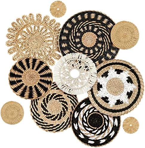 Tatuo 11 Pcs Boho Wall Basket Decor Woven Wall Hanging Art, Boho by Tatuo