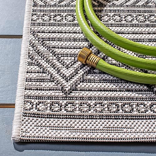 SAFAVIEH Washable Rug Outdoor Courtyard Collection - 2'3" x 8' Runner, Ivory & Black, Non-Shedding & Easy Cleaning, Ideal for Patio, Entryway, Mudroom, Hallway, Kitchen (CY8196-53712) - Image 3