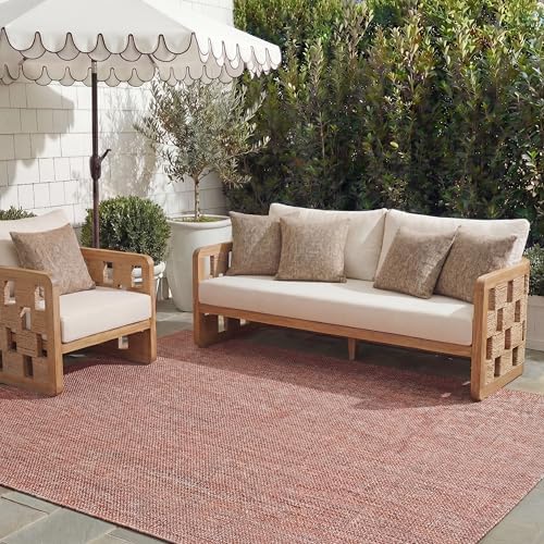 SAFAVIEH Courtyard Outdoor Area Rug 9x12, Large Red & Beige CY8521-36521 by Unknown