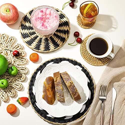 Tatuo 11 Pcs Boho Wall Basket Decor Woven Wall Hanging Art, Boho - Image 4