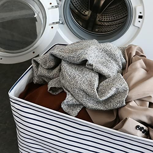 Hinwo 102L XXL Canvas Storage Bin with Lid and Handles, 4-Pack - Image 3